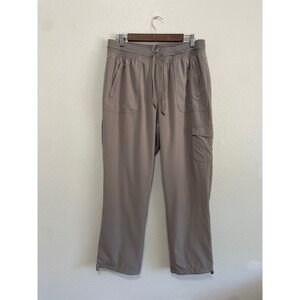 Eddie Bauer Womens XL Fleece Lined Cargo Pants Taupe Grey Excellent ELP0750T